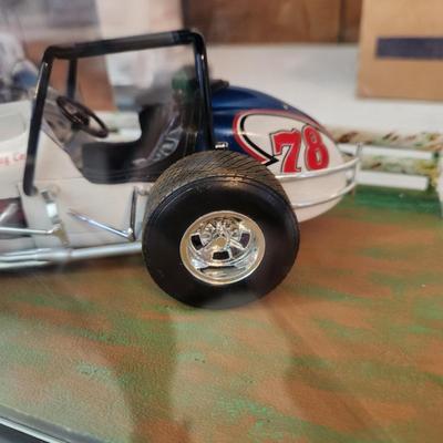 3 Custom Model Racing Cars Lincoln Speedway Burn M up Barnes Ronnie Jones , 2 sizes of Al Hamilton Contracting Sprint Car Special #78
