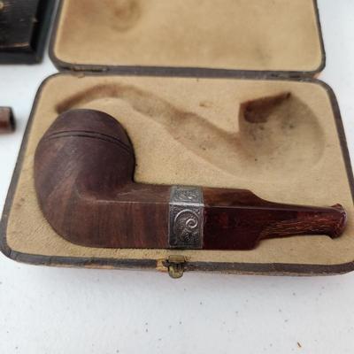 Collection of Smoking Pipes Meerschaum, Custombilt Imported Briar Sheep Head Lion Head, Ropp 917, Thorneycroft BBB Own Mark,, Starfire