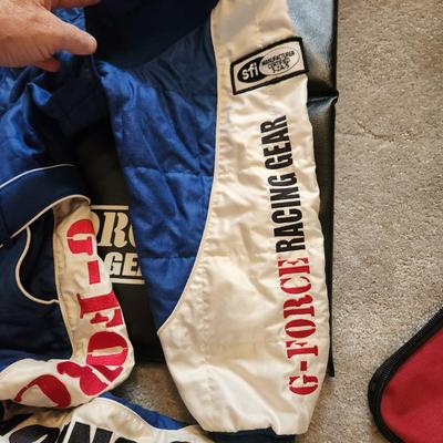 G-Force Racing Pit Mat and Travel Bag with Racing Suit and Gloves