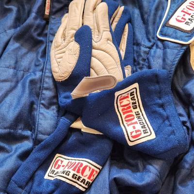 G-Force Racing Pit Mat and Travel Bag with Racing Suit and Gloves