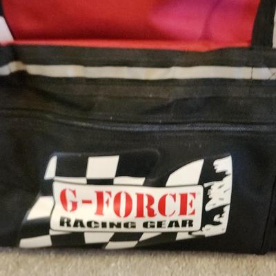 G-Force Racing Pit Mat and Travel Bag with Racing Suit and Gloves