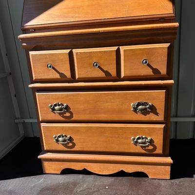 3 DRAWER FOLD DOWN SECRETARY CHEST
