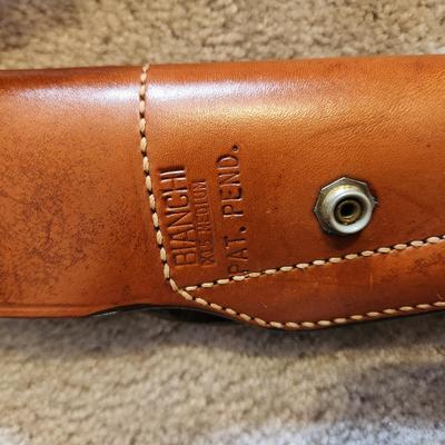 Lot of Gun Slings, Holsters & Cases Bianchi #9R1 Colt Det, #5BH Colt .38 /.357, Alessi Holster and others