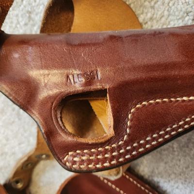 Lot of Gun Slings, Holsters & Cases Bianchi #9R1 Colt Det, #5BH Colt .38 /.357, Alessi Holster and others