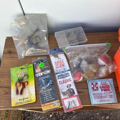 COOLER, TACKLE BOXES AND TACKLE
