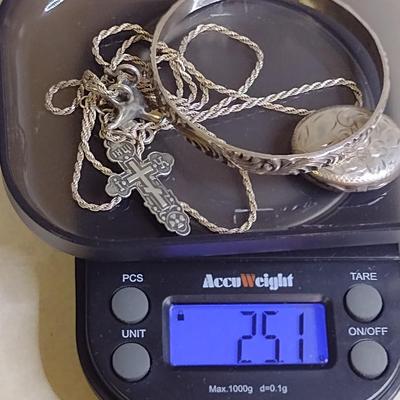 Assorted Sterling Silver Jewelry- Approx Total Weight 25.1 Grams (#78)