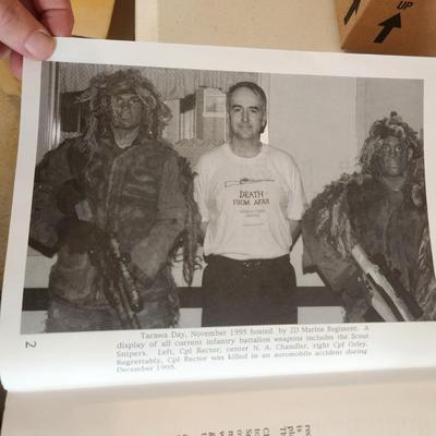 Carlos Hathcock White Feather USMC Scout Sniper , Death from Afar Chandler Both Signed