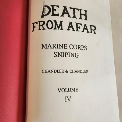 Carlos Hathcock White Feather USMC Scout Sniper , Death from Afar Chandler Both Signed