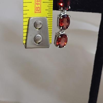 Sterling Silver and Gemstone Post Earrings and Ring Set- Approx Total Weight 6.4 Grams (#79)