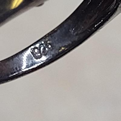 Sterling Silver and Gemstone Post Earrings and Ring Set- Approx Total Weight 6.4 Grams (#79)