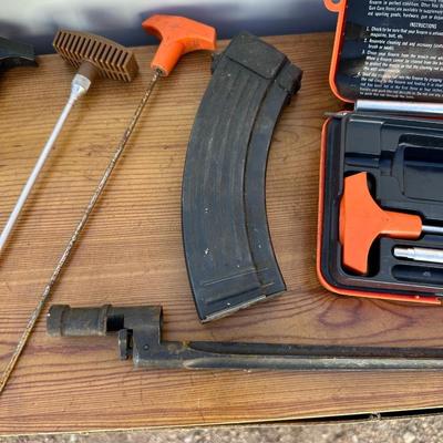 GUN CLEANING KIT, SPENT SHELLS FOR RELOAD AND MORE
