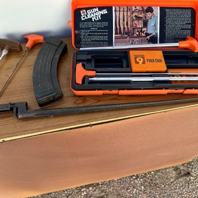GUN CLEANING KIT, SPENT SHELLS FOR RELOAD AND MORE