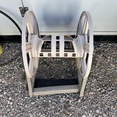 HOSE REEL, WEED SPRAYER AND SPREADER