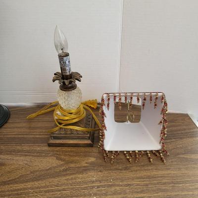 LOT 173G: Various Desktop Items Including Lamps, Clock and More