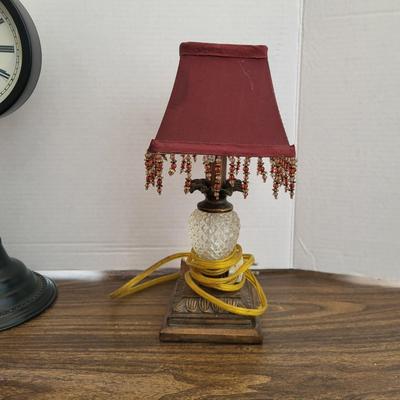 LOT 173G: Various Desktop Items Including Lamps, Clock and More