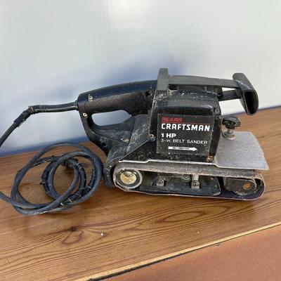 TROUBLE LIGHT, CIRCULAR SAW AND 3 INCH BELT SANDER