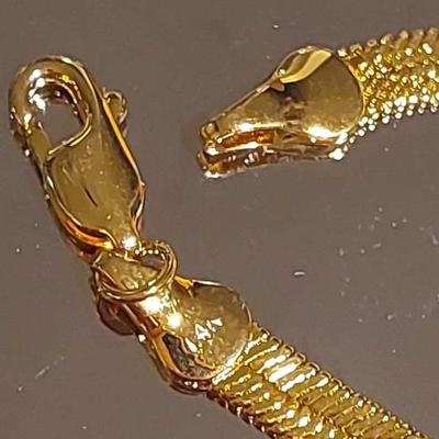 14K Solid Gold Trendy Snake Chain