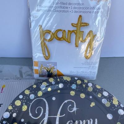 Party Pack Black/Gold Birthday
