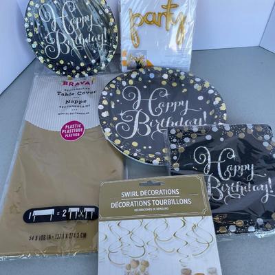 Party Pack Black/Gold Birthday