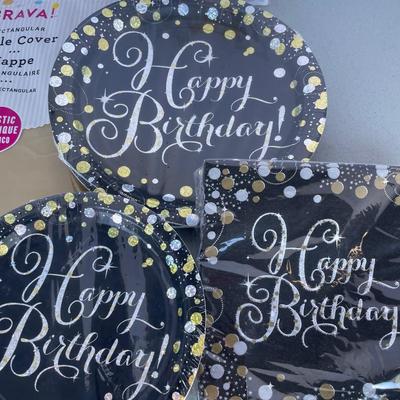 Party Pack Black/Gold Birthday