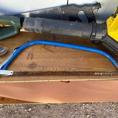 GASOLINE POWER BLOWER, ELECTRIC HEDGE TRIMMERS, LOPERS AND MORE