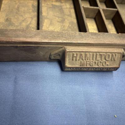Vintage Hamilton Letter Press Draw
