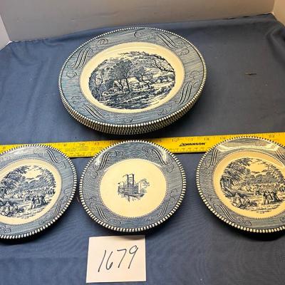Currier & Ives Dish Lot