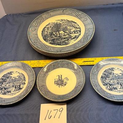 Currier & Ives Dish Lot