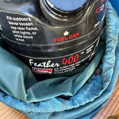 GUN CLEANING, SPARE FISHING REELS, COLEMAN FEATHER 400 SINGLE BURNER CAMP STOVE AND MORE