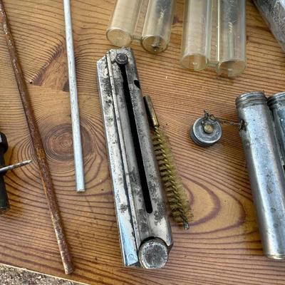 GUN CLEANING, SPARE FISHING REELS, COLEMAN FEATHER 400 SINGLE BURNER CAMP STOVE AND MORE