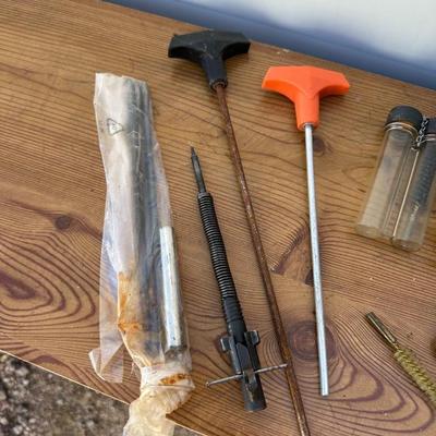 GUN CLEANING, SPARE FISHING REELS, COLEMAN FEATHER 400 SINGLE BURNER CAMP STOVE AND MORE