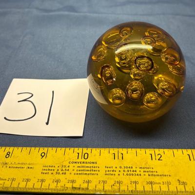Vintage Controlled Bubble Paperweight