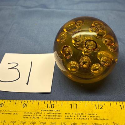 Vintage Controlled Bubble Paperweight