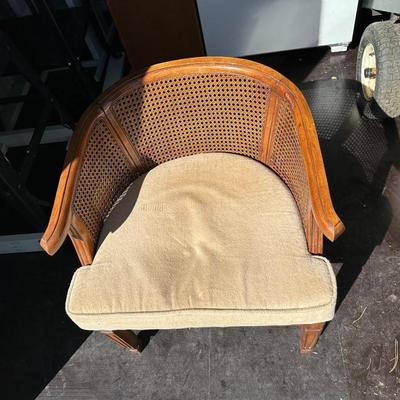 CANE BACK ACCENT CHAIR