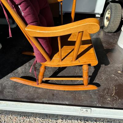 ROCKING CHAIR WITH BACK CUSHION