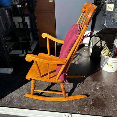ROCKING CHAIR WITH BACK CUSHION