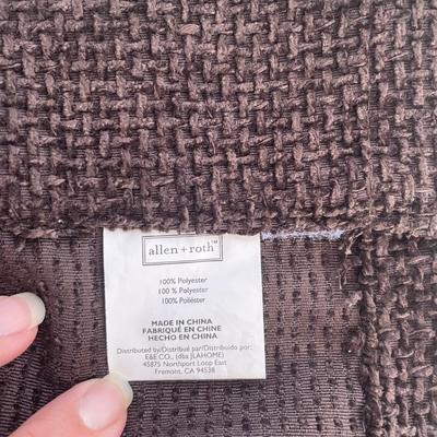 3 Dark Brown Patio Door Curtain Panels
