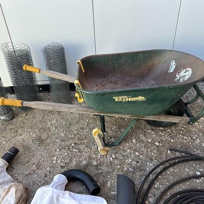 WHEELBARROW, LEAF BLOWER/VAC ATTACHMENTS, CHICKEN WIRE AND MORE
