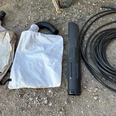 WHEELBARROW, LEAF BLOWER/VAC ATTACHMENTS, CHICKEN WIRE AND MORE
