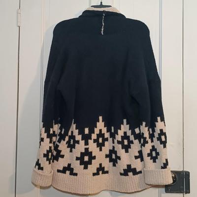 LOT 225: Kenneth Cole Reaction Army Green Jacket, Van Heusen Blouse & Knox Rose Open Front Sweater