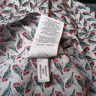 LOT 226: J. Crew Bird Pattern Button-Up, Sovereign Code Insect Button-Up & J. Crew Corduroy Pants