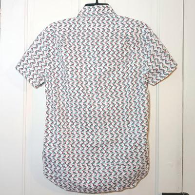 LOT 226: J. Crew Bird Pattern Button-Up, Sovereign Code Insect Button-Up & J. Crew Corduroy Pants