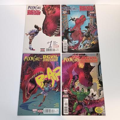 LOT 230: Comic Collection - Moon Girl and Devil Dinosaur, Harley Quinn, Spider Gwen & More