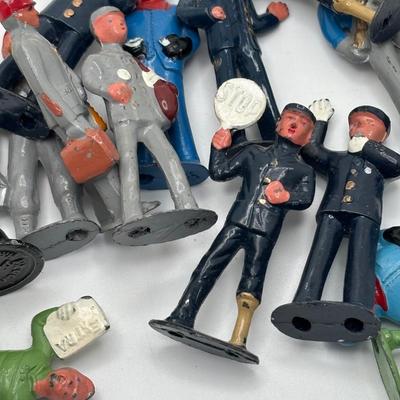 LOT 245: Lesney Esso Gas Pump, Britains Farm Figurines, Barclay Newspaper Seller & More