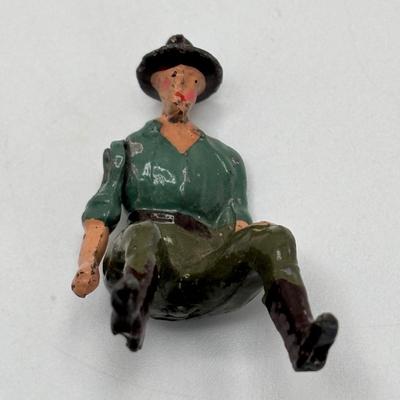 LOT 245: Lesney Esso Gas Pump, Britains Farm Figurines, Barclay Newspaper Seller & More