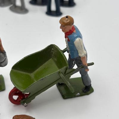 LOT 245: Lesney Esso Gas Pump, Britains Farm Figurines, Barclay Newspaper Seller & More