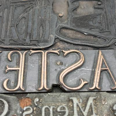 LOT 247: Vintage Letterpress Printing Blocks
