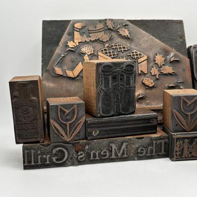 LOT 247: Vintage Letterpress Printing Blocks