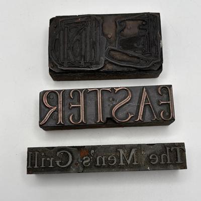 LOT 247: Vintage Letterpress Printing Blocks