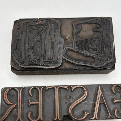 LOT 247: Vintage Letterpress Printing Blocks